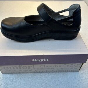 Alegria Onika Mary Jane Leather Black Nursing Medical Excellent Condition SZ 7.5